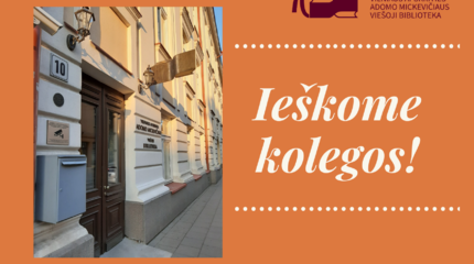 Ieškome naujo kolegos!