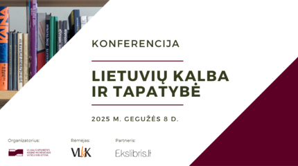 Konferencija „Lietuvių kalba ir tapatybė“ bibliotekoje vyks gegužės 8 dieną