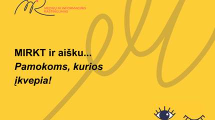 Kviečiame pedagogus susipažinti su MIRKT veiklomis