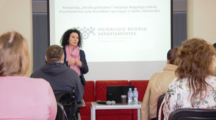 Patirtinis renginys „Atrask galimybes“ Alytaus Jurgio Kunčino viešojoje bibliotekoje