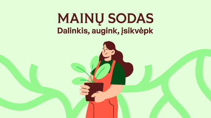 Balandžio 25 dieną bibliotekos kieme veiks Mainų sodas