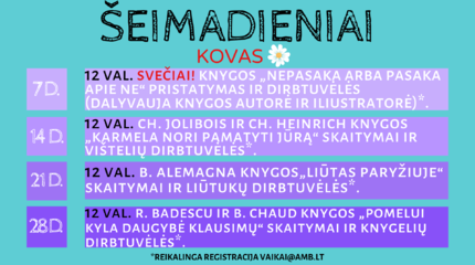 Kovo mėnesio šeimadieniai