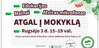 Rugsėjį bibliotekos kieme vyks mainų ir edukacijų popietė