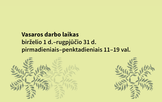 Darbo laikas vasarą